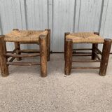 Set of 2 antique stools