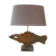 Table lamp in bronze & marble 1970