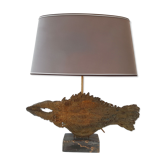 Lampe de table en bronze & marbre 1970