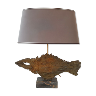 Table lamp in bronze & marble 1970