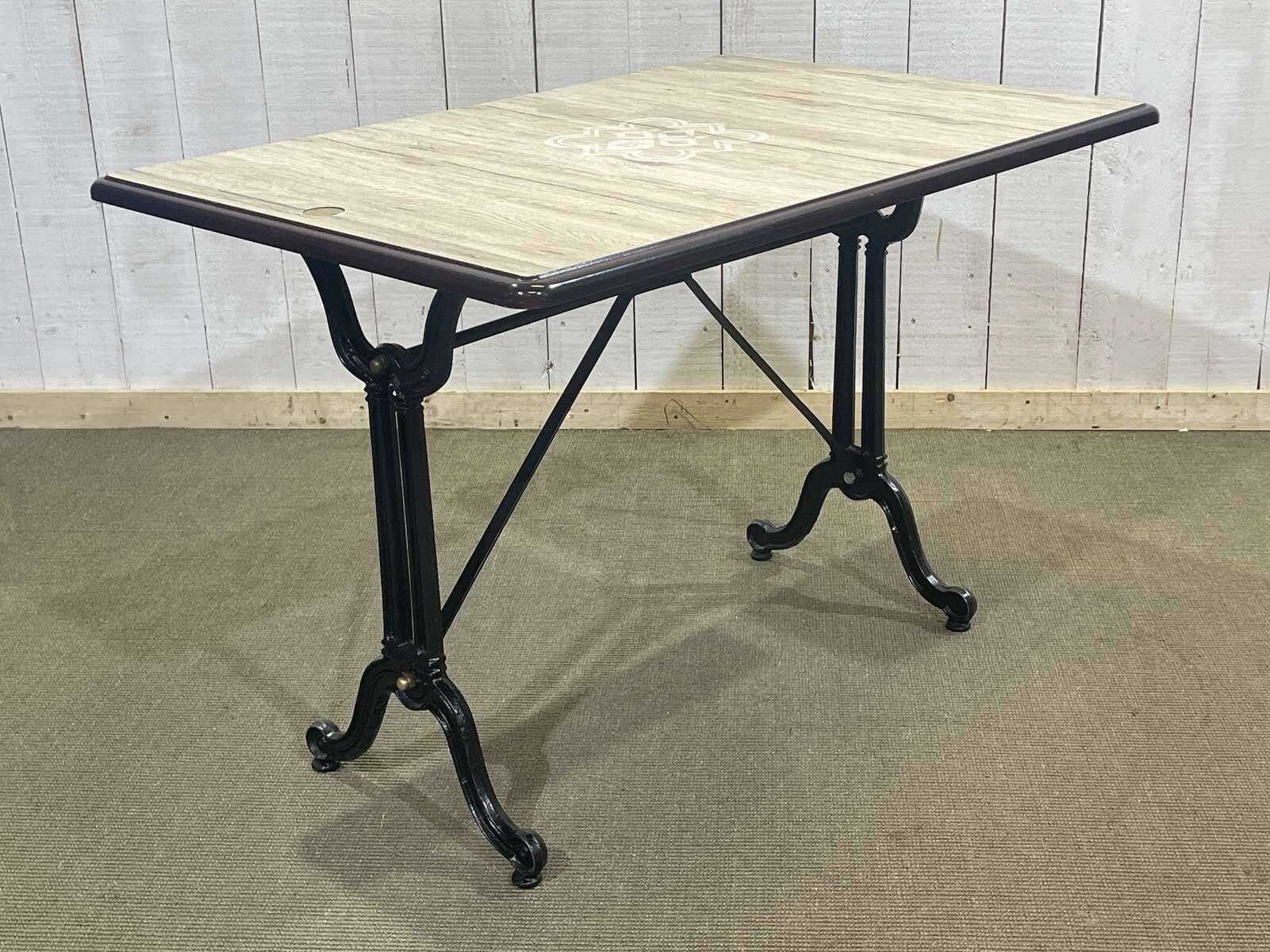 Bistro table - modern work, cast iron base