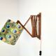 Scandinavian Teak Scissor Wall Lamp, 1950s