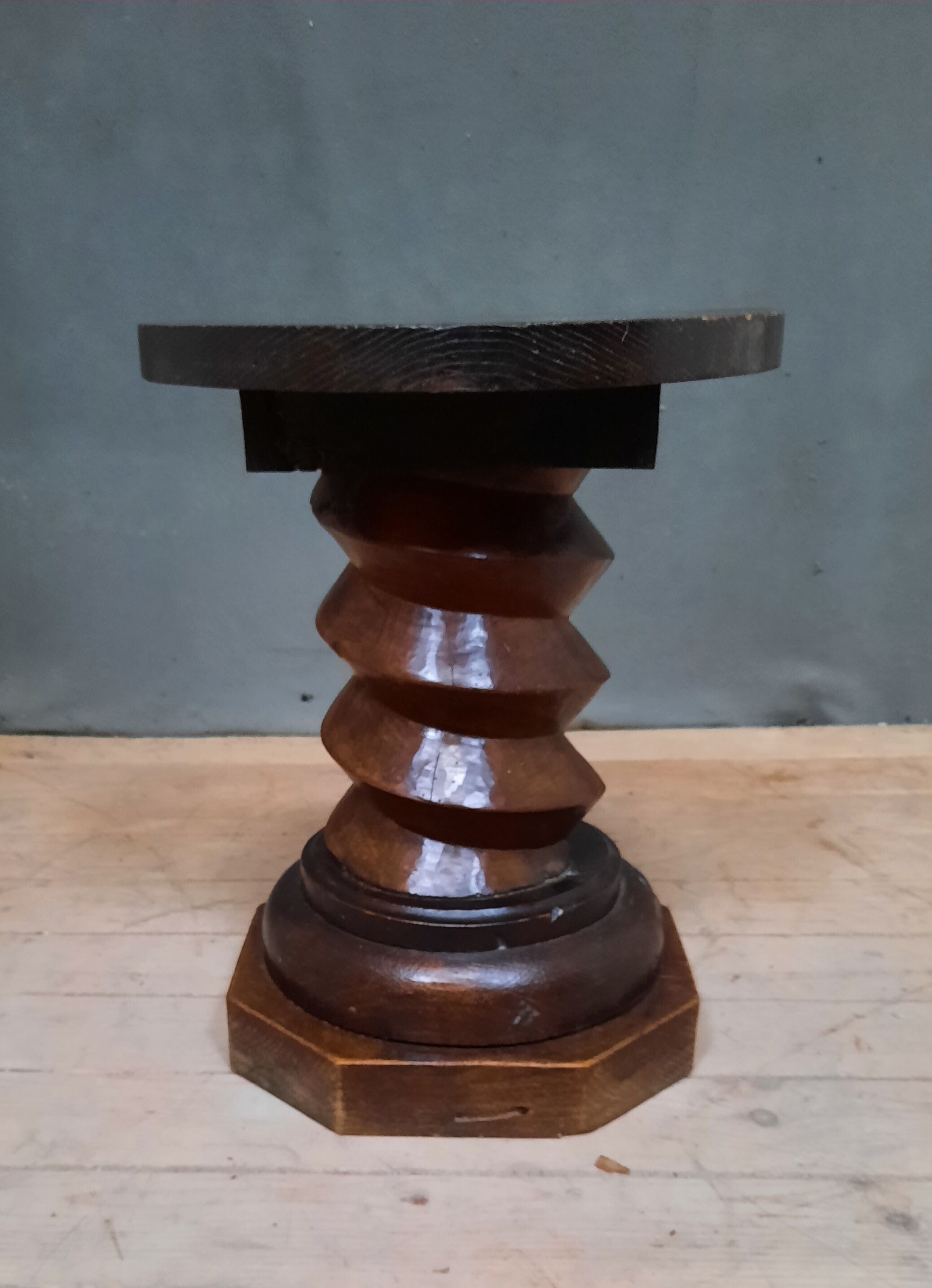 Press screws mounted in coffee table