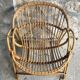Vintage armchair basket or rattan shell - 1960