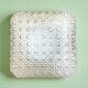 Square glass flush mount light ceiling or wall