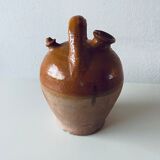 Old bohemian pottery, terracotta jug