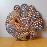 Ceramic peacock Dominique Pérot, 1960.