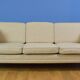 Mid century retro danish stouby style wool 3 seat sofa settee 1980s