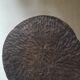 Side table low design in handmade wood ø33,5
