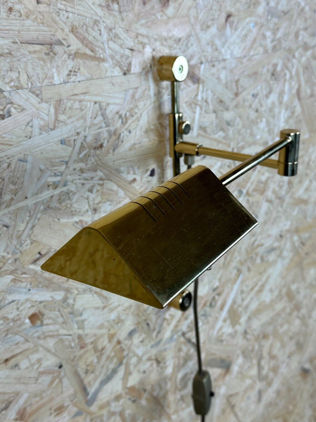 60s 70s wall lamp articulated brass Relco Made in Italy Design