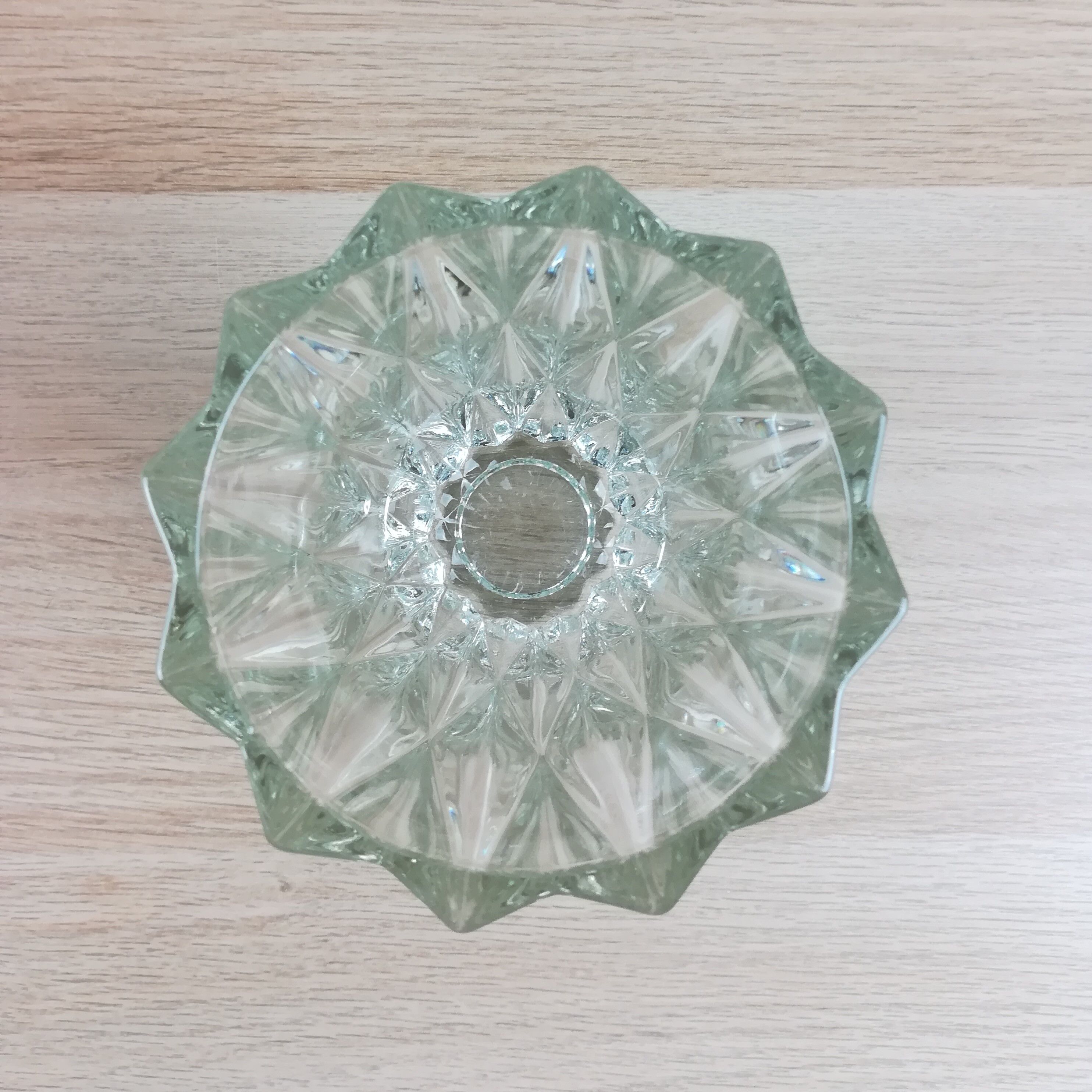 Faceted glass vase
