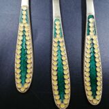 Lot of 6 russian solid silver spoons enamelled