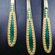 Lot of 6 russian solid silver spoons enamelled