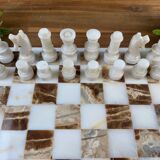 Jeu d’échecs en onyx – Plateau et pièces en pierre naturelle
