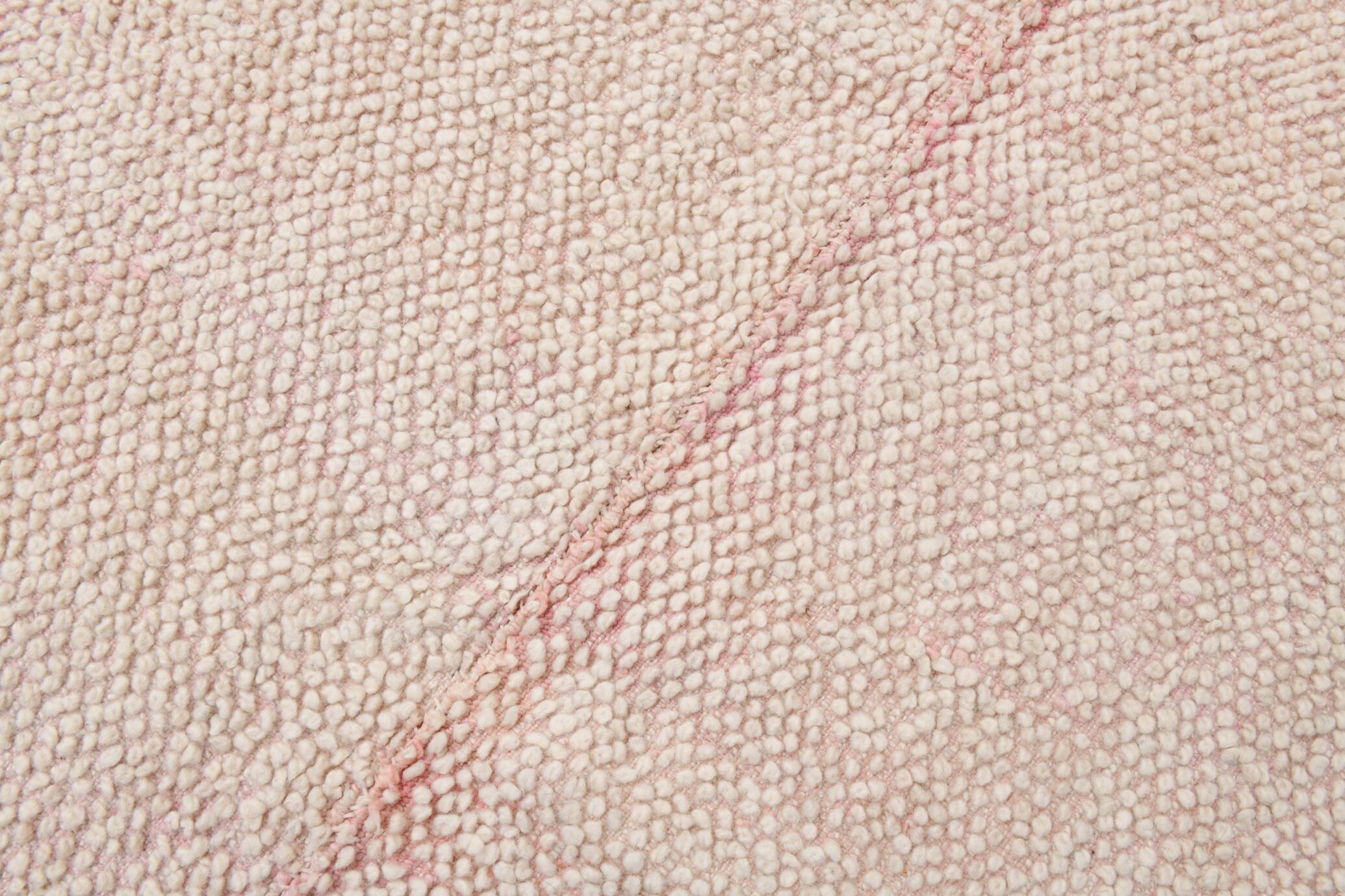 9x11 Pink & Beige Soft Wool Vintage Rug, 263x330Cm SK 33962