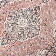 Tapis oriental persan rouge et bleu marine, 207 x 315 cm