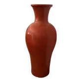 Large monumental vase in red terracotta