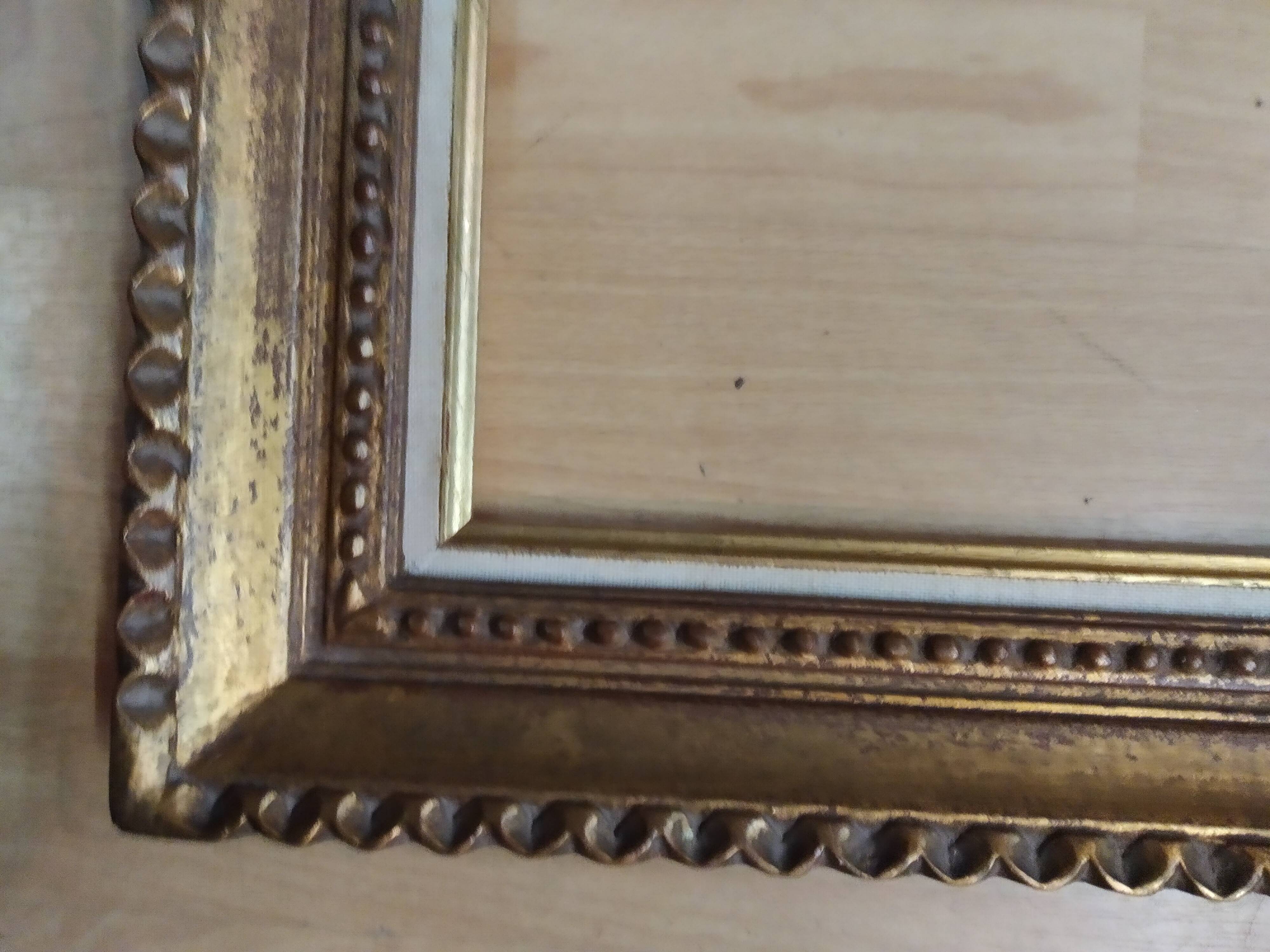 Montparnasse frame carved wood gilded leafing 40 cm x 30 cm