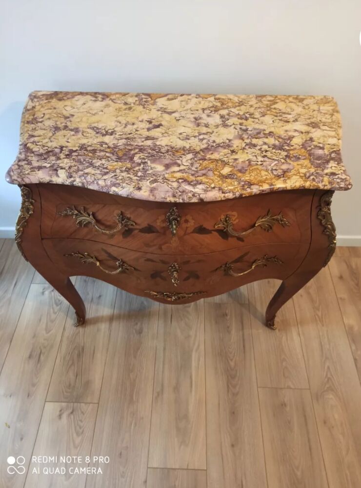 Louis XV style marquetry chest of drawers