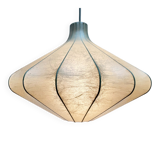 Modern mid-century Cocoon pendant lamp by Friedel Wauer for Goldkant Leuchten, 1960s.