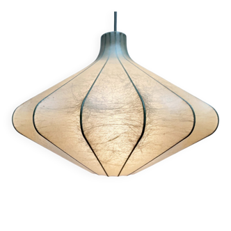 Modern mid-century Cocoon pendant lamp by Friedel Wauer for Goldkant Leuchten, 1960s.
