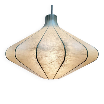 Modern mid-century Cocoon pendant lamp by Friedel Wauer for Goldkant Leuchten, 1960s.
