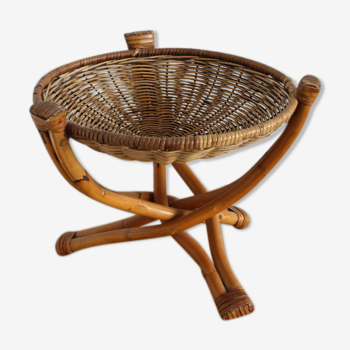 Rattan tabouret