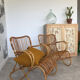 Pair of vintage rattan armchairs