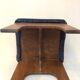 Brutalist velvet stool, 1970