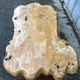 Handcrafted Brutalist coffee table in solid elm