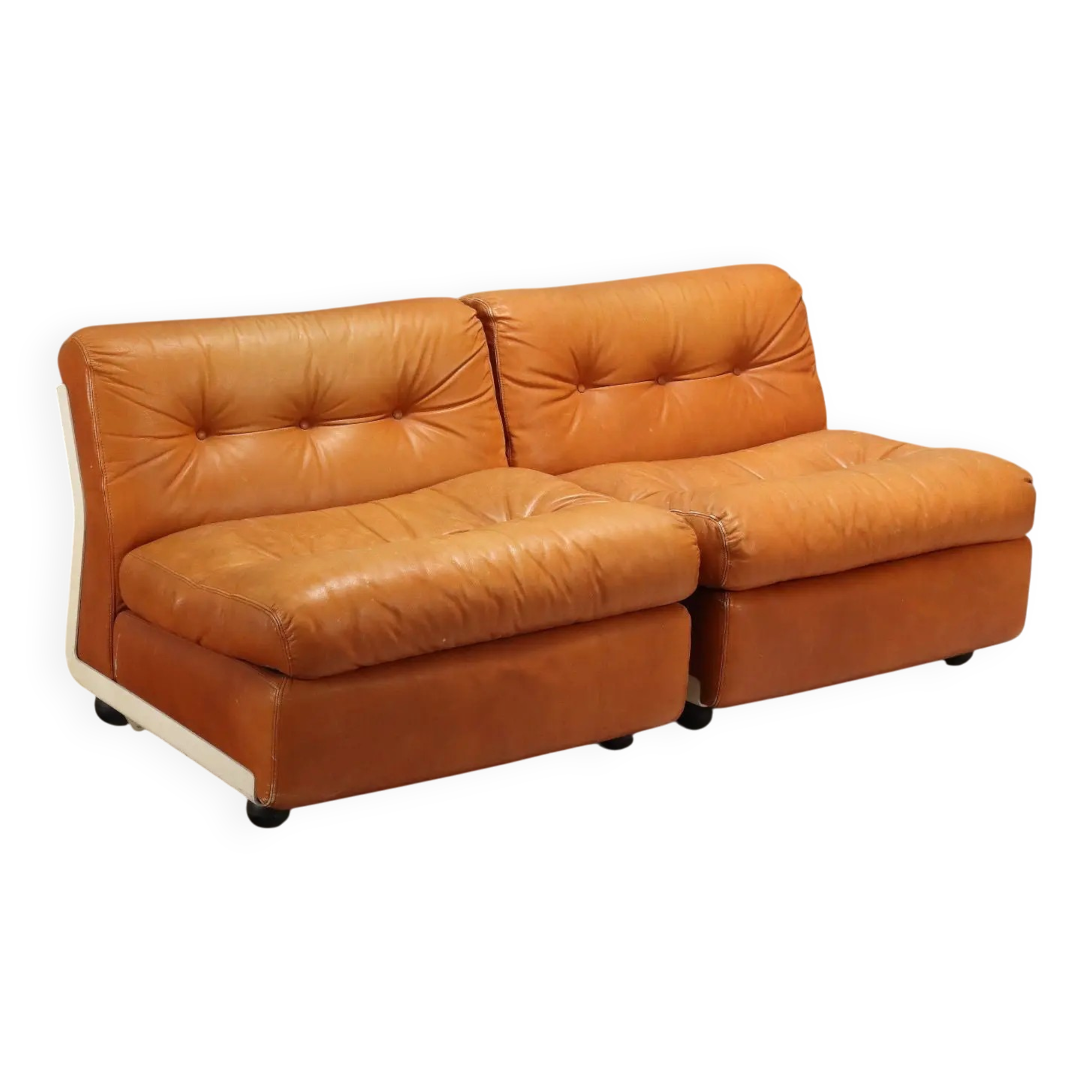 Fauteuils Amanta B&B vintage design Mario Bellini Italie années 1970