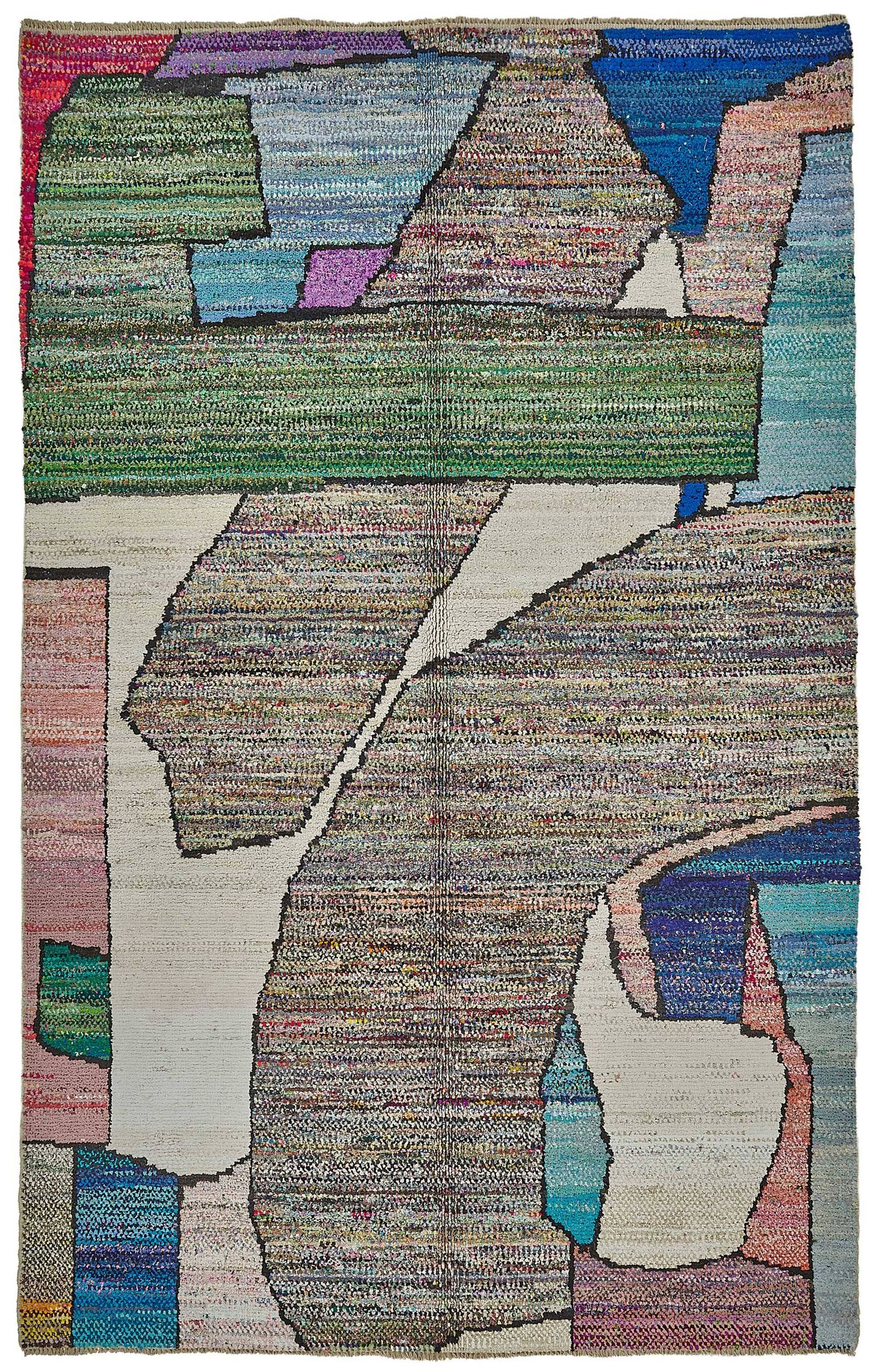 Handwoven Turkish Recycled Boho Rug 197 cm x 313 cm