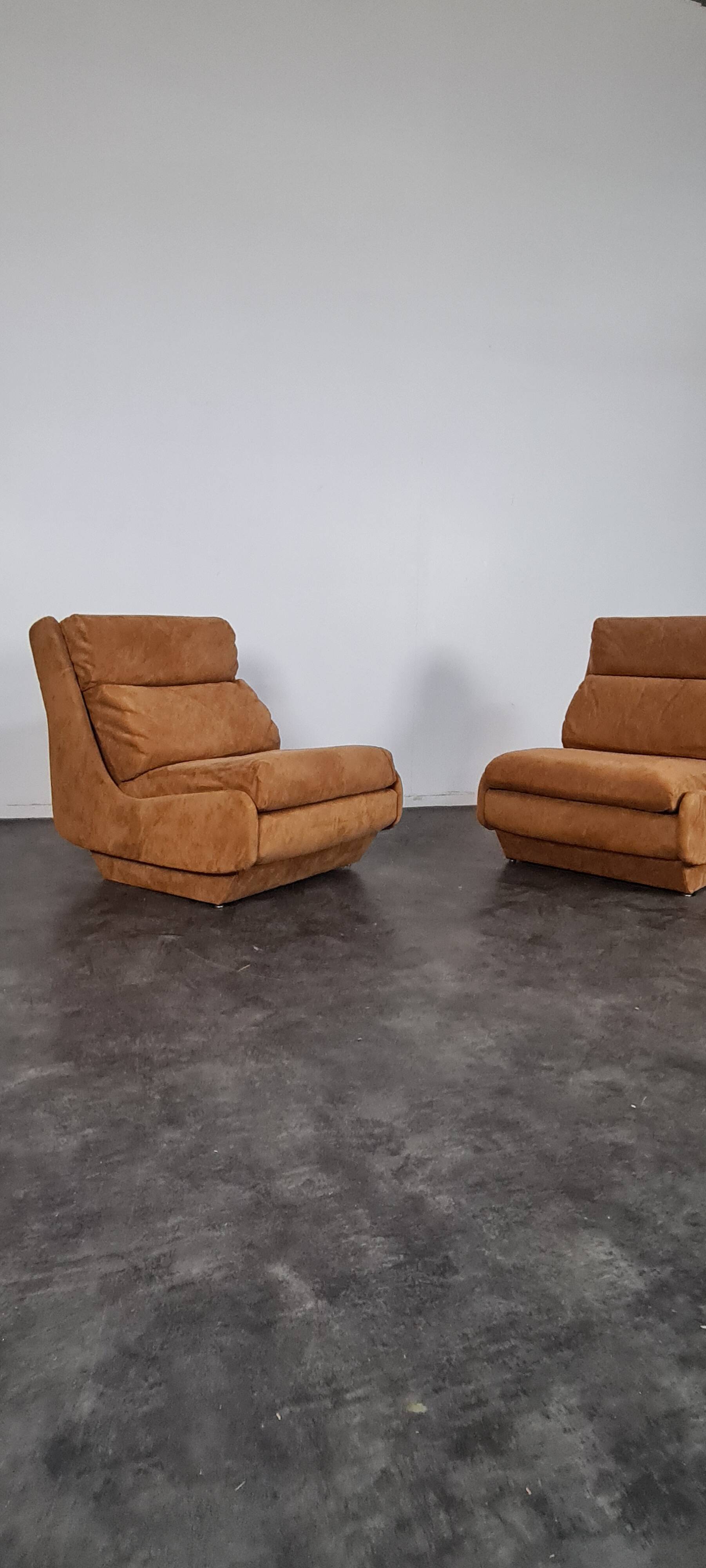 Leather armchairs from the 1970s