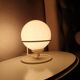 Vintage light bulb lamp on metal support 1980