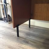 wood and metal desk from the 1960s in modernist style