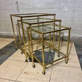 Tables gigognes italiennes en laiton