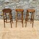 Trio de tabourets hauts de bistrot vintage