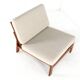Komfort lounge chair 'Nimtofte' - Off White - danish design in teak