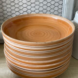 Set of 8 dessert plates in Sarreguemines stoneware