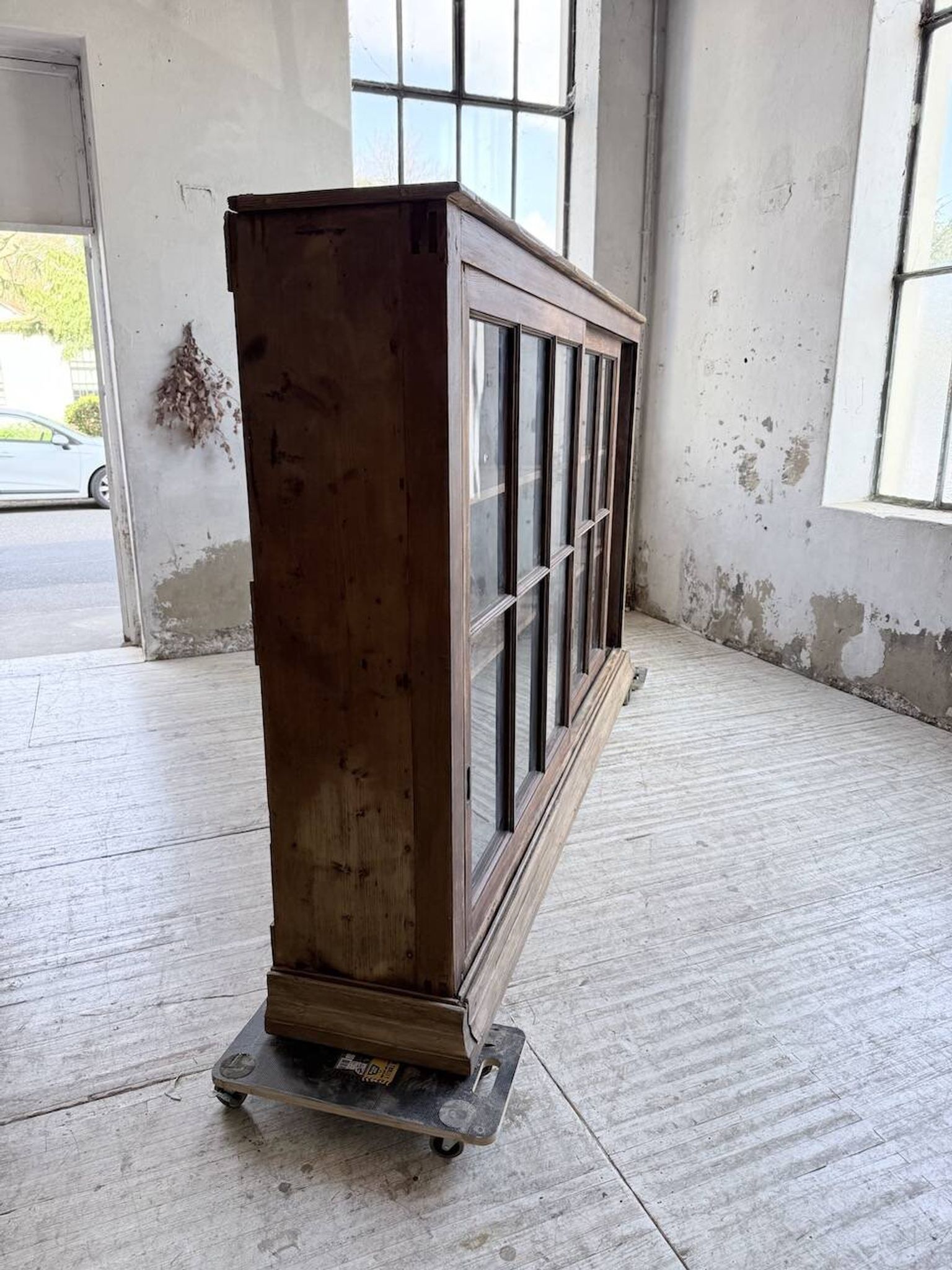 XXL industrial sideboard with glass doors