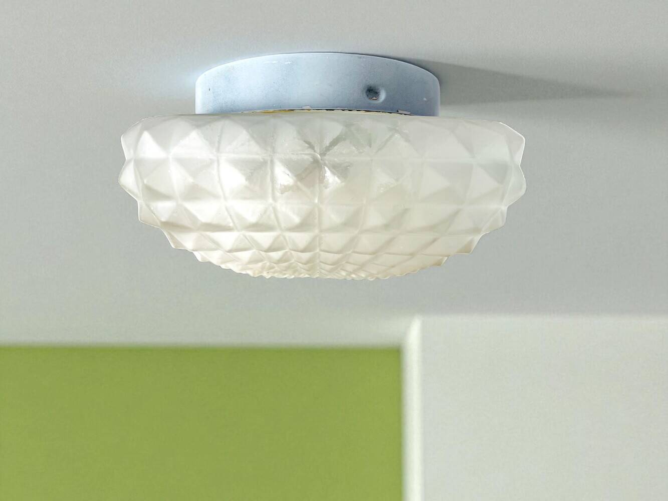 Pair glass flush mount lights wall or ceiling