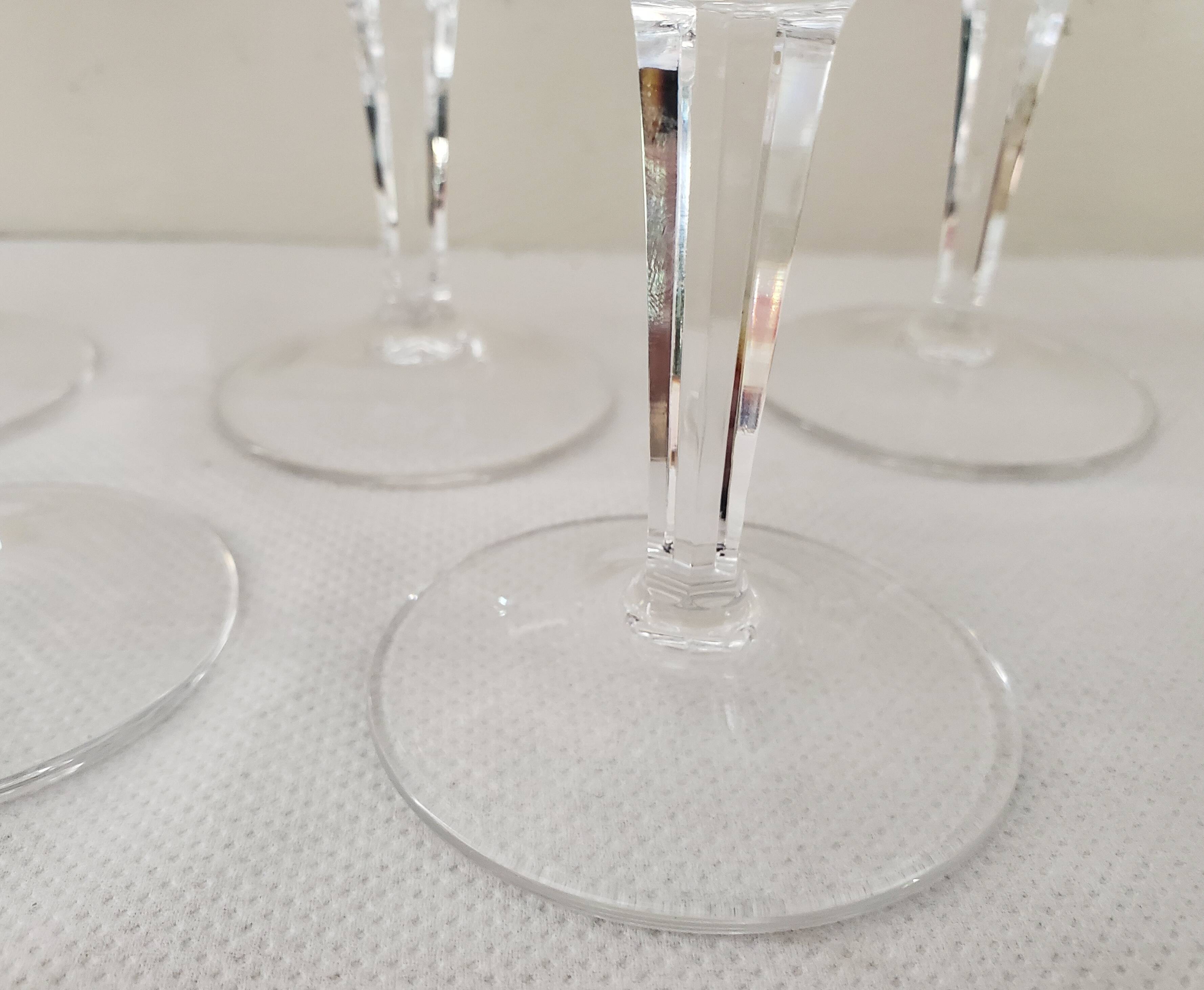 7 crystal glasses 70's