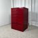 Small workshop furniture in red lacquered pine, 1980.