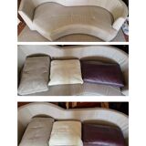 Roche Bobois "Tangram" leather sofa
