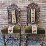 Chaises sculptées style Henry II