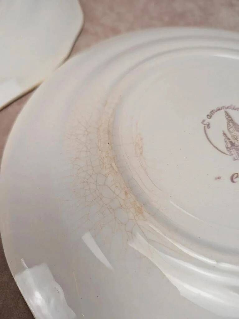 Set of 10 vintage dessert plates L’amandinoise Coopélia