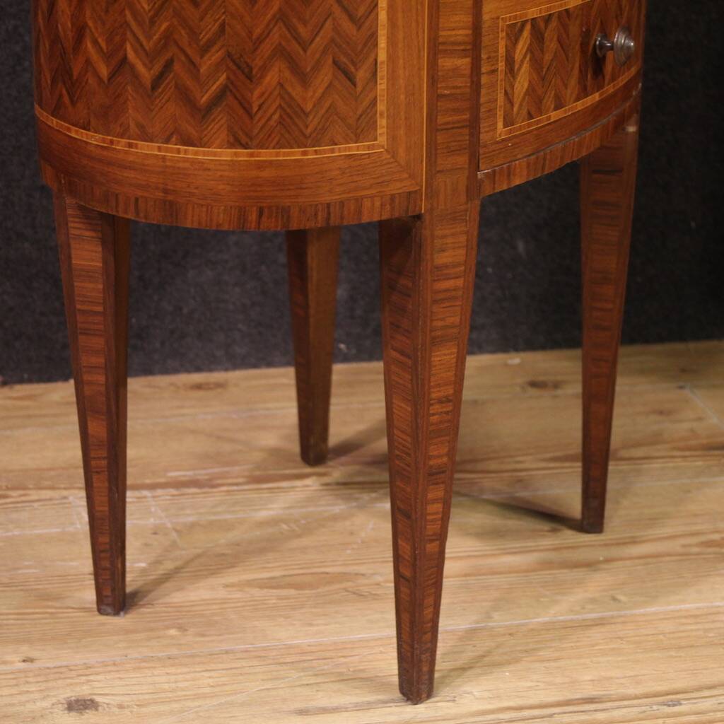 Pair of 20th-century Italian inlaid bedside tables