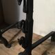 Pair of wrought iron fire tongs