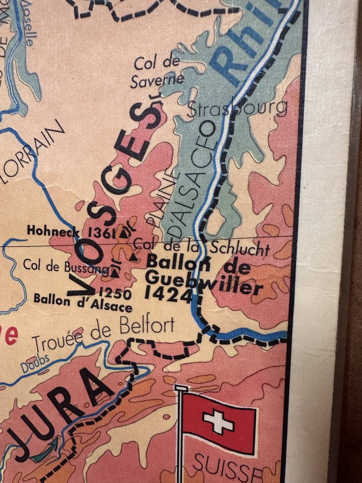 Grande carte d’école vintage