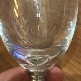 Crystal and pewter glassware set with ewer